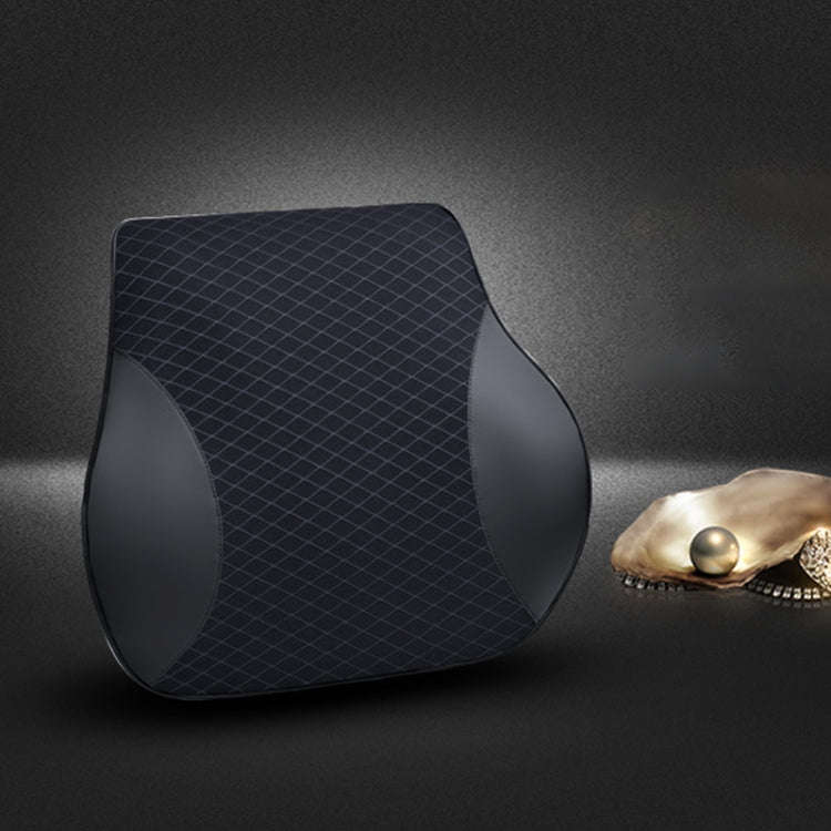 Four Seasons Breathable Memory Foam Car Lumbar Pillow Polyester Pillow (Black)