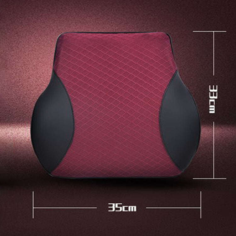 Four Seasons Breathable Memory Foam Car Lumbar Pillow Polyester Pillow (Beige)