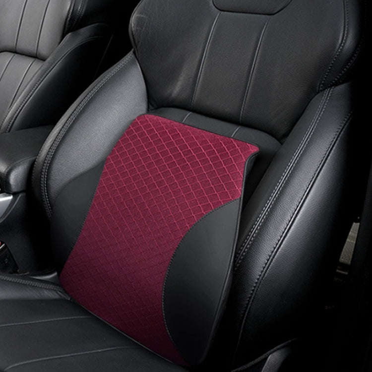 Four Seasons Breathable Memory Foam Car Lumbar Pillow Polyester Pillow (Red)