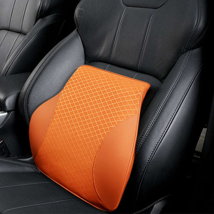 Four Seasons Breathable Memory Foam Car Lumbar Pillow Polyester Pillow (Yellow)