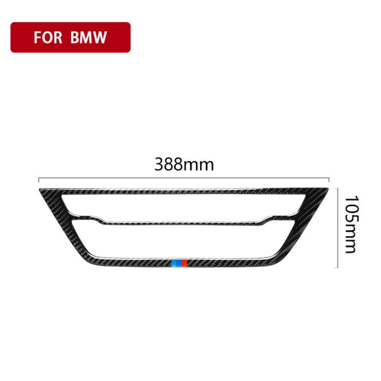 Car Tricolor Carbon Fiber CD Panel Decorative Sticker for BMW 5 Series G38 528Li / 530Li / 540Li ...