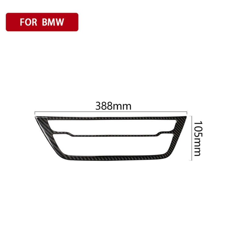 Car Carbon Fiber CD Panel Decorative Sticker for BMW 5 Series G38 528Li / 530Li / 540Li 2018
