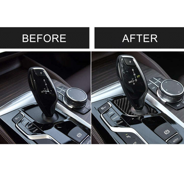 Car Carbon Fiber Gear Lever Lower Panel Decorative Sticker for BMW 5 Series G38 528Li / 530Li / 5...