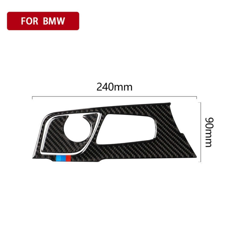 2 in 1 Car Tricolor Carbon Fiber Gear Position Panel Decorative Sticker for BMW 5 Series G38 528L...