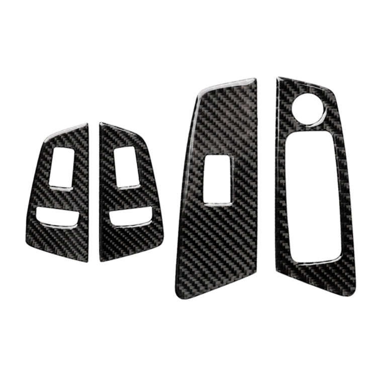 Car Carbon Fiber Door Window Lift Panel Decorative Sticker for BMW 5 Series G38 528Li / 530Li / 5...