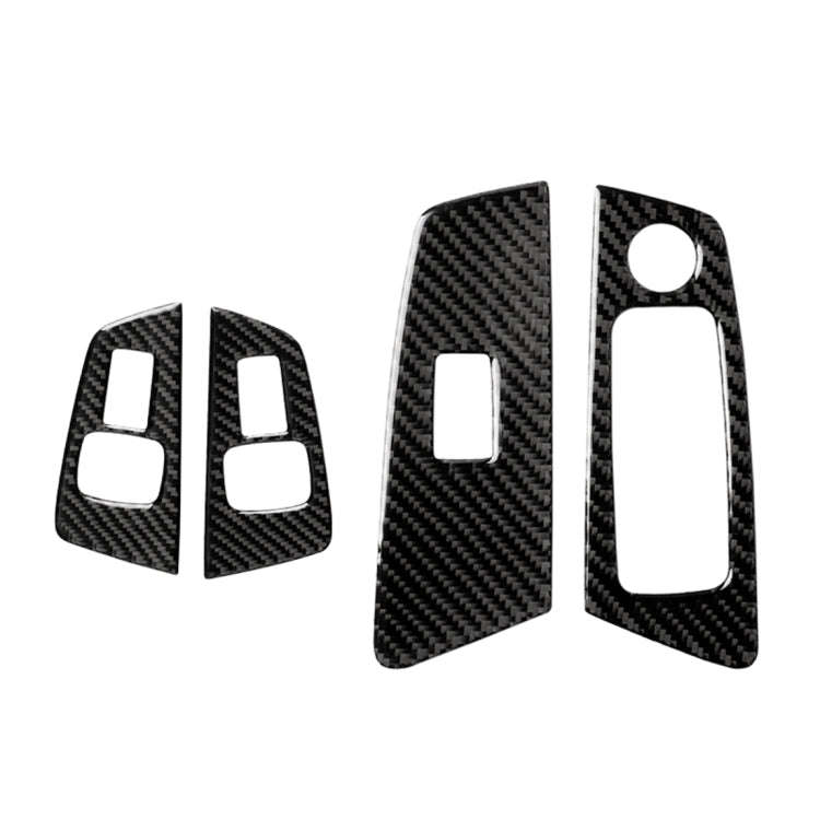 Car Carbon Fiber Door Window Lift Panel Decorative Sticker for BMW 5 Series G38 528Li / 530Li / 5...
