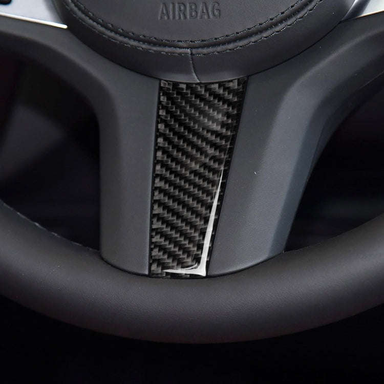 Car Carbon Fiber Steering Wheel Decorative Sticker for BMW 5 Series G30/G38 X3 G01/G08