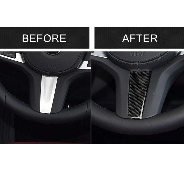 Car Carbon Fiber Steering Wheel Decorative Sticker for BMW 5 Series G30/G38 X3 G01/G08