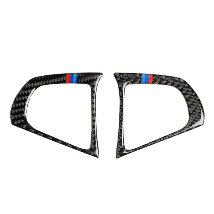 Car Tricolor Carbon Fiber Steering Wheel Button Configuration B Decorative Sticker for BMW 5 Seri...