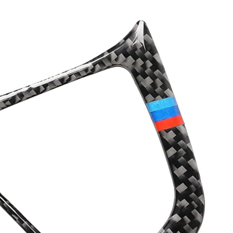Car Tricolor Carbon Fiber Steering Wheel Button Configuration B Decorative Sticker for BMW 5 Seri...
