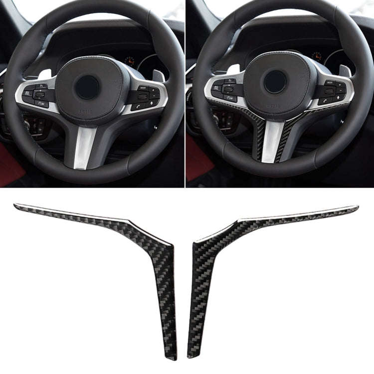 Car Carbon Fiber Steering Wheel Lower Panel Decorative Sticker for BMW G30(2018-2020) / G01(2018-...