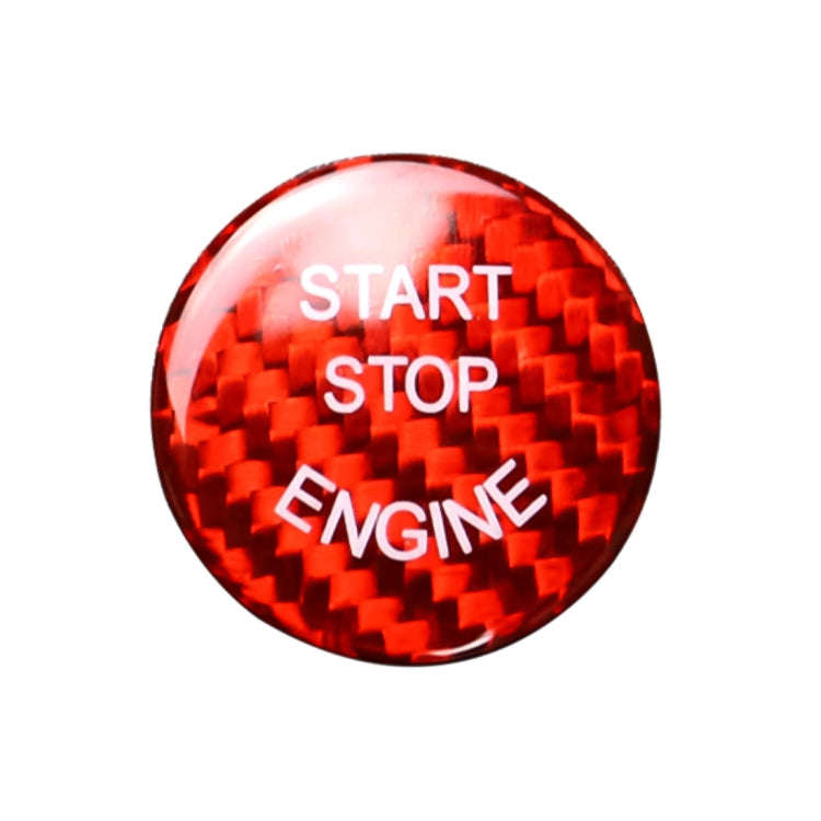 Car Engine Start Key Push Button Cover Trim Carbon Fiber Sticker Decoration for BMW F / G Chassis...