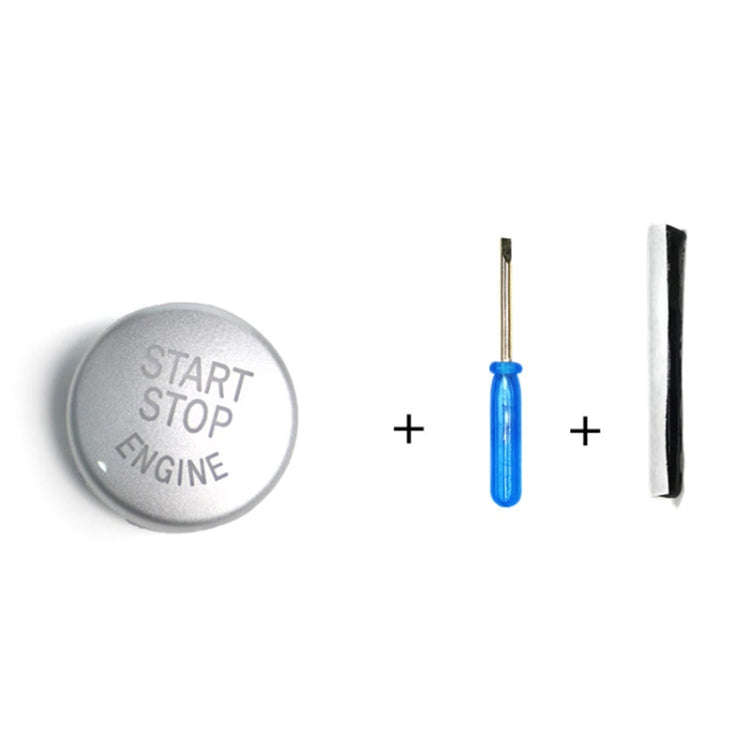 Car Engine Start Key Push Button Cover for BMW E90 Chassis (Silver)