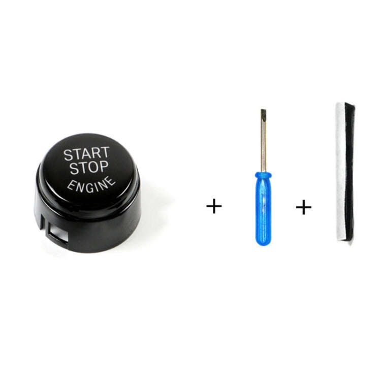 Car Engine Start Key Push Button Cover for BMW G / F Chassis,  without Start and Stop (Black)