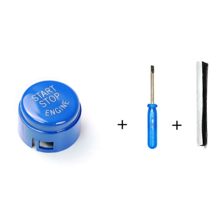 Car Engine Start Key Push Button Cover for BMW G / F Chassis,  without Start and Stop (Blue)