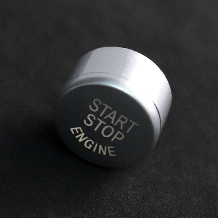 Car Engine Start Key Push Button Cover for BMW G / F Chassis,  with Start and Stop (Silver)