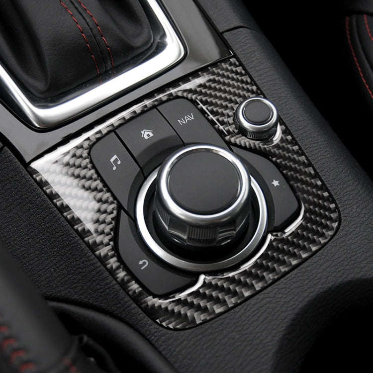 Car Carbon Fiber Left Drive Multimedia Frame A Decorative Sticker for Mazda Axela 2013-2016