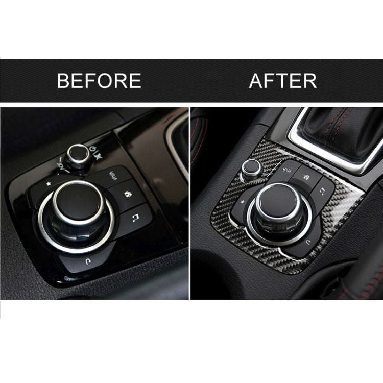 Car Carbon Fiber Right Drive Multimedia Frame A Decorative Sticker for Mazda Axela 2013-2016