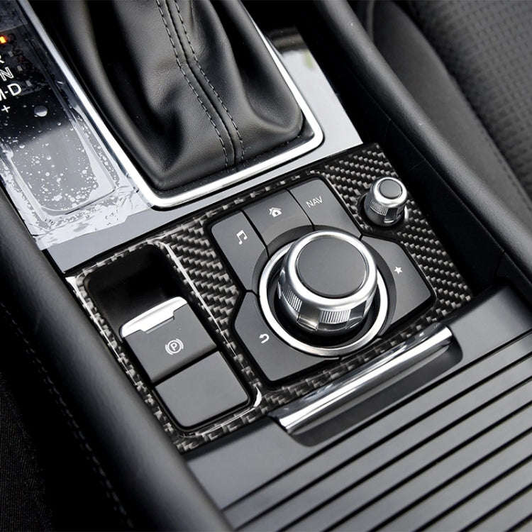 Car Carbon Fiber Left Drive Multimedia Frame B Decorative Sticker for Mazda Axela 2017-2018