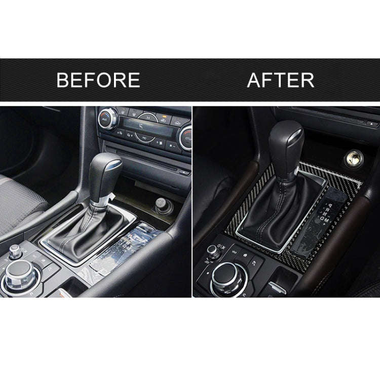 Car Carbon Fiber Right Drive Gear Frame B Decorative Sticker for Mazda Axela 2017-2018