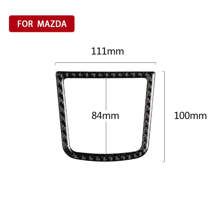 Car Carbon Fiber Central Control Sundries Frame Decorative Sticker for Mazda Axela 2013-2016