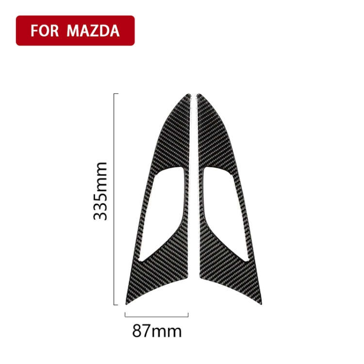 2 PCS Car Carbon Fiber Door Inner Handle Outer Frame Decorative Sticker for Mazda Axela 2014 / 20...