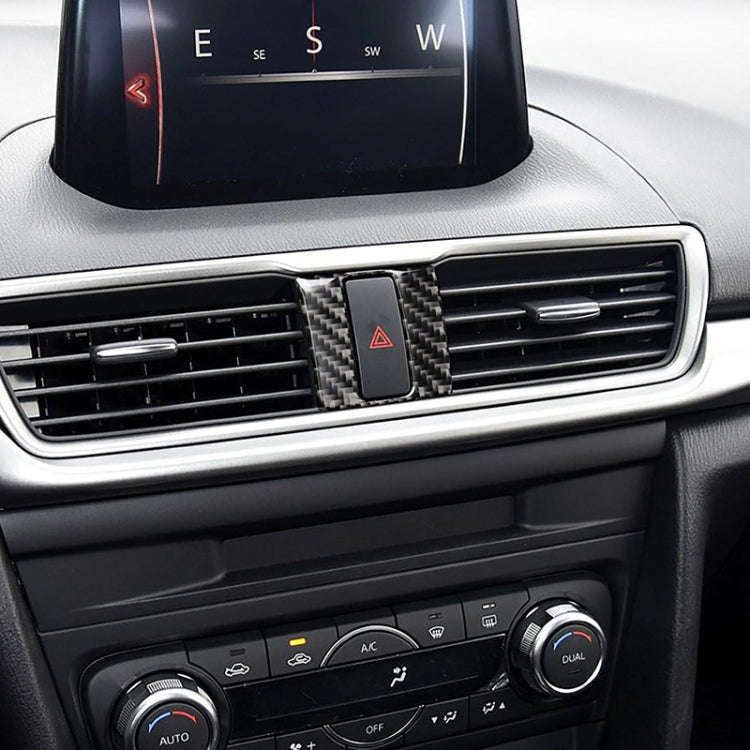 Car Carbon Fiber Warning Light Decorative Sticker for Mazda Axela 2013-2018
