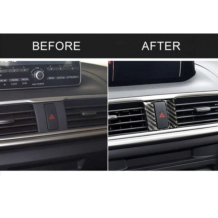 Car Carbon Fiber Warning Light Decorative Sticker for Mazda Axela 2013-2018