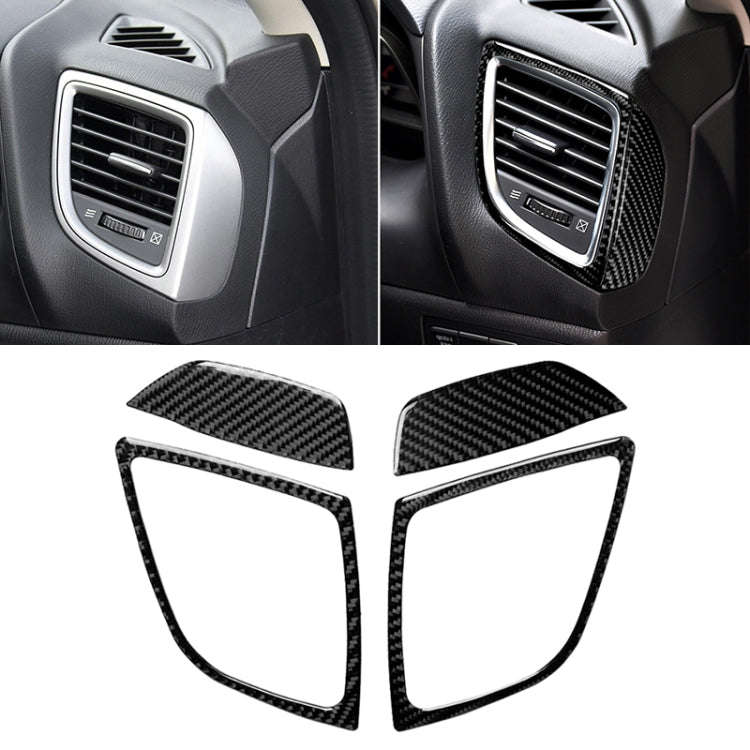 Car Carbon Fiber Right and Left Air Outlet Decorative Sticker for Mazda Axela 2014 / 2017-2018
