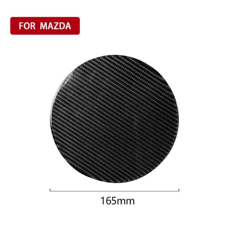 Car Carbon Fiber Fuel Tank Cap Decorative Sticker for Mazda Axela 2013-2018