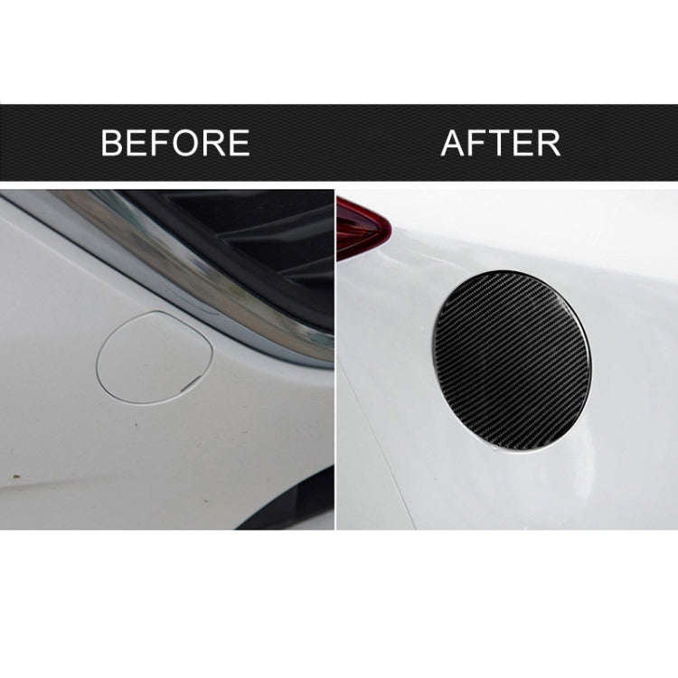 Car Carbon Fiber Fuel Tank Cap Decorative Sticker for Mazda Axela 2013-2018