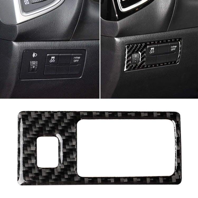 Car Carbon Fiber Headlight Adjustment Frame Decorative Sticker for Mazda Axela 2014 / 2017-2018, ...