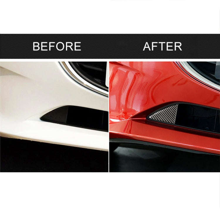 Car Carbon Fiber Front Bumper Decorative Sticker for Mazda Axela 2014-2016