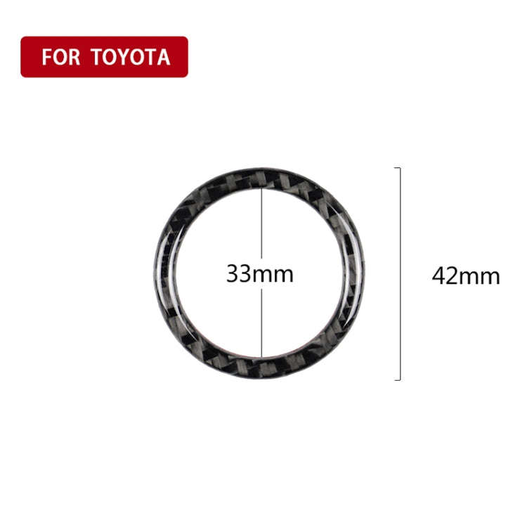 Car Carbon Fiber One-button Start Decorative Sticker for Toyota Eighth Generation Camry 2018-2019
