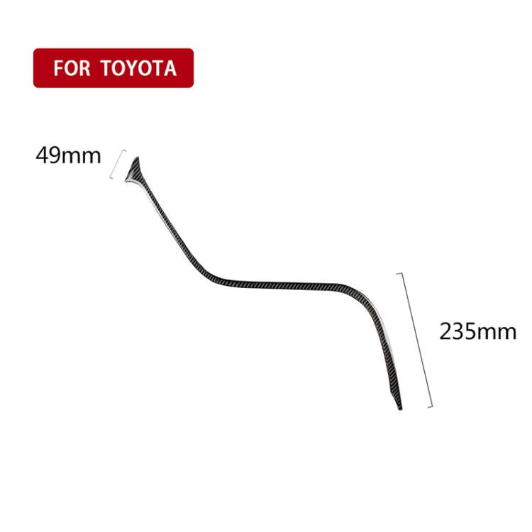 Car Carbon Fiber Central Control S Strip Decorative Sticker for Toyota Eighth Generation Camry 20...