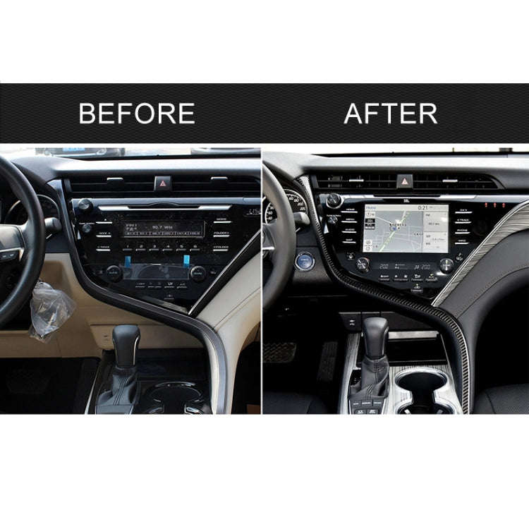 Car Carbon Fiber Central Control S Strip Decorative Sticker for Toyota Eighth Generation Camry 20...