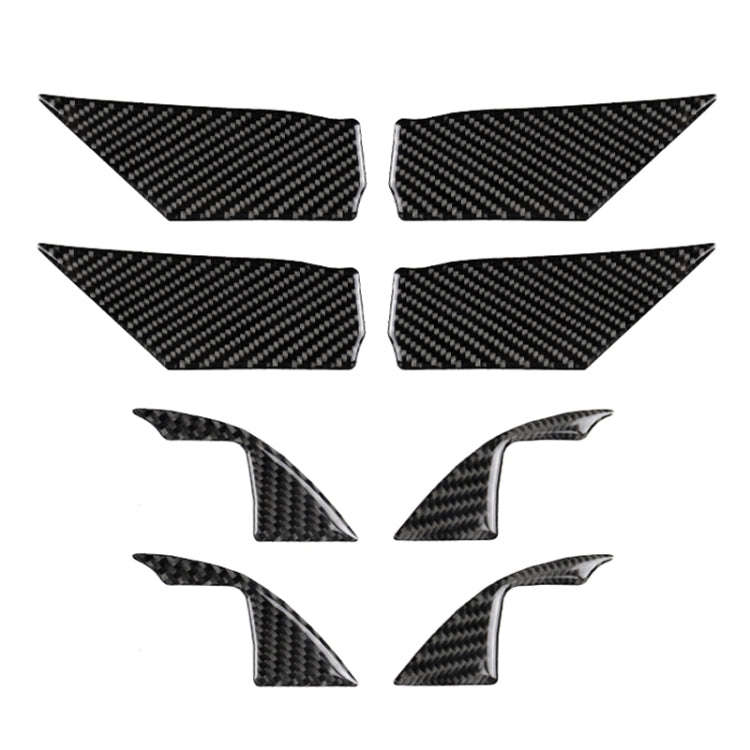 8 in 1 Car Carbon Fiber Door Inner Handle Wrist Panel Decorative Sticker for Toyota Eighth Genera...