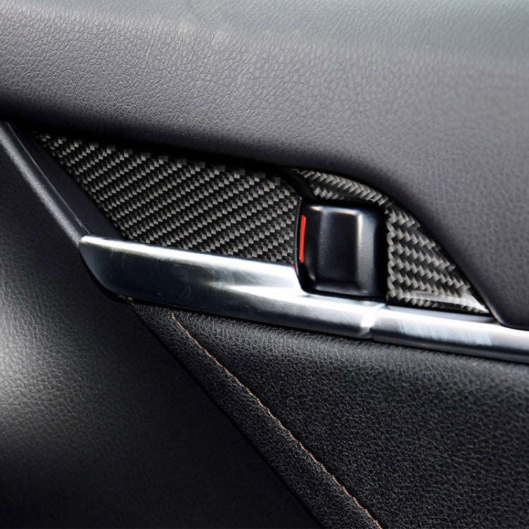 8 in 1 Car Carbon Fiber Door Inner Handle Wrist Panel Decorative Sticker for Toyota Eighth Genera...