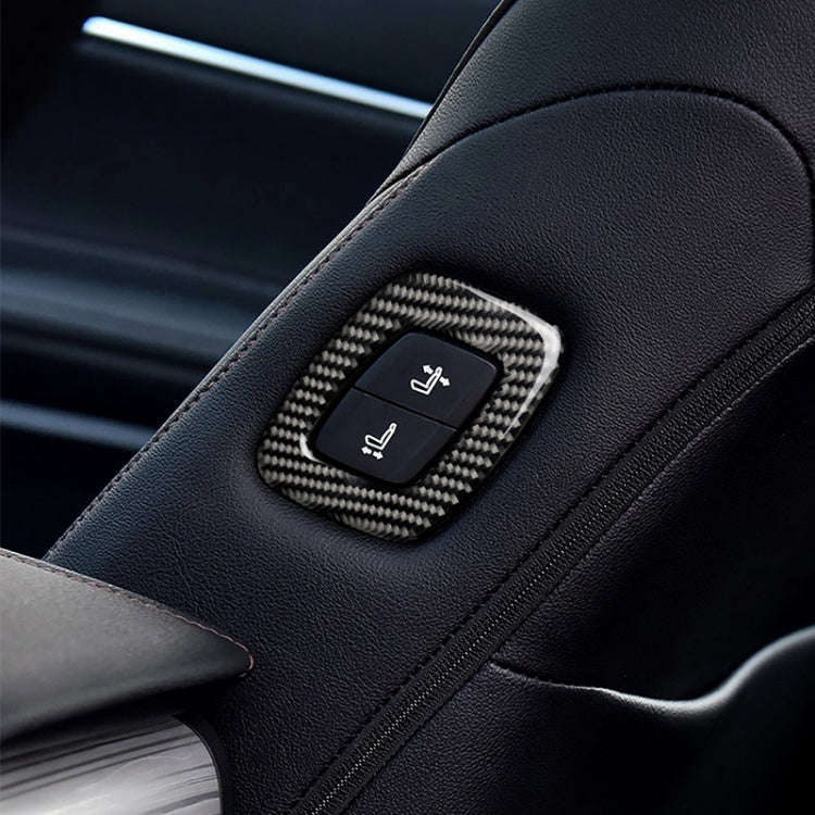 Car Carbon Fiber Seat Adjustment Decorative Sticker for Toyota Eighth Generation Camry 2018-2019,...