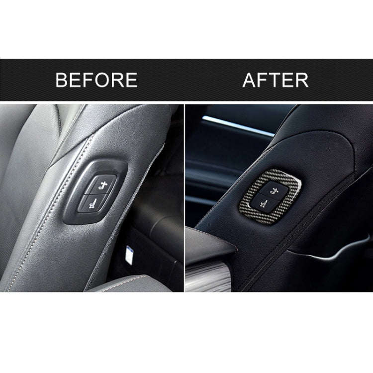 Car Carbon Fiber Seat Adjustment Decorative Sticker for Toyota Eighth Generation Camry 2018-2019,...