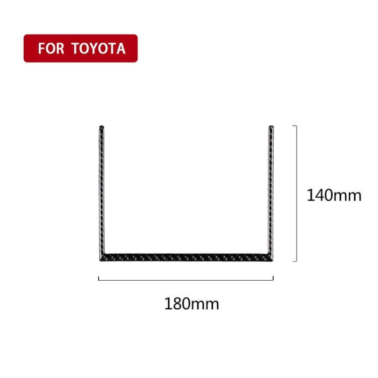 Car Carbon Fiber Storage Box U Shape Frame Decorative Sticker for Toyota Eighth Generation Camry ...