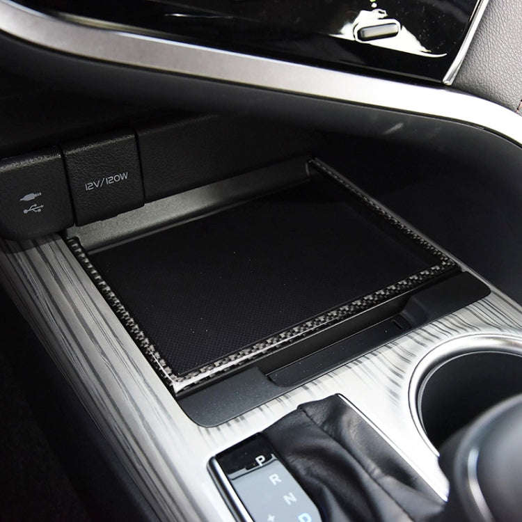 Car Carbon Fiber Storage Box U Shape Frame Decorative Sticker for Toyota Eighth Generation Camry ...