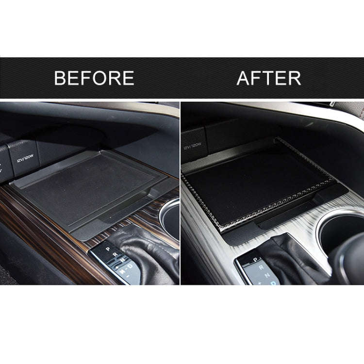 Car Carbon Fiber Storage Box U Shape Frame Decorative Sticker for Toyota Eighth Generation Camry ...
