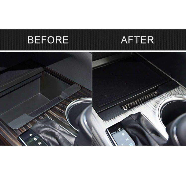 Car Carbon Fiber Storage Box Groove Decorative Sticker for Toyota Eighth Generation Camry 2018-20...
