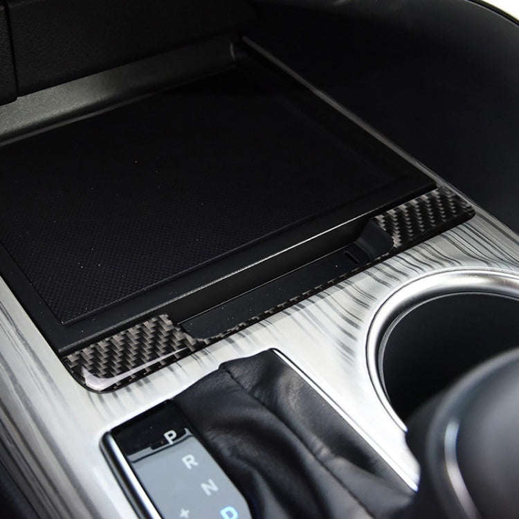 Car Carbon Fiber Storage Box Frame Decorative Sticker for Toyota Eighth Generation Camry 2018-2019