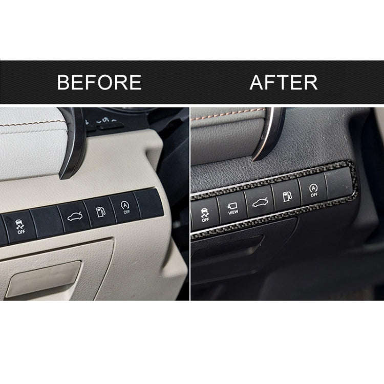 Car Carbon Fiber Main Driving Multi-functional Button Frame Decorative Sticker for Toyota Eighth ...