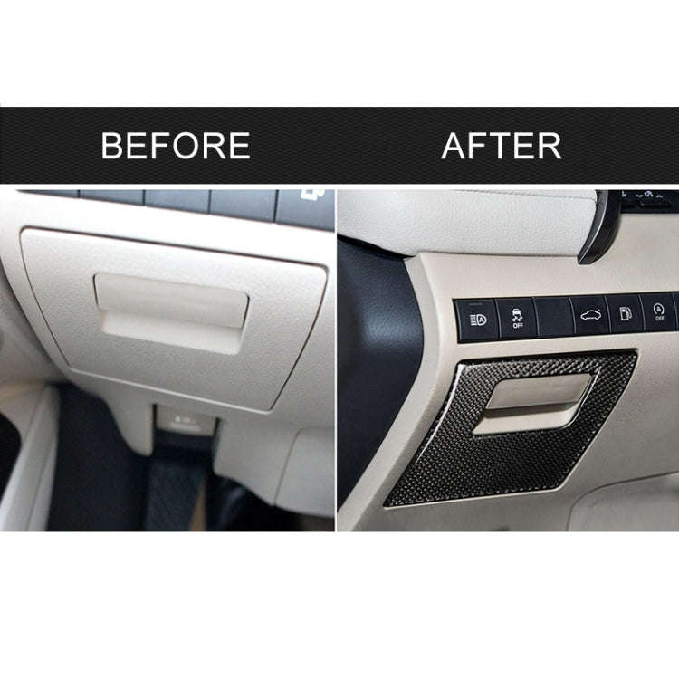 Car Carbon Fiber Main Driving Storage Box Decorative Sticker for Toyota Eighth Generation Camry 2...