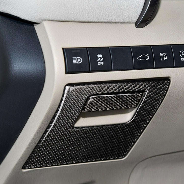 2 in 1 Car Carbon Fiber Main Driving Storage Box Handle Decorative Sticker for Toyota Eighth Gene...
