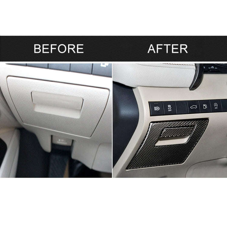 2 in 1 Car Carbon Fiber Main Driving Storage Box Handle Decorative Sticker for Toyota Eighth Gene...