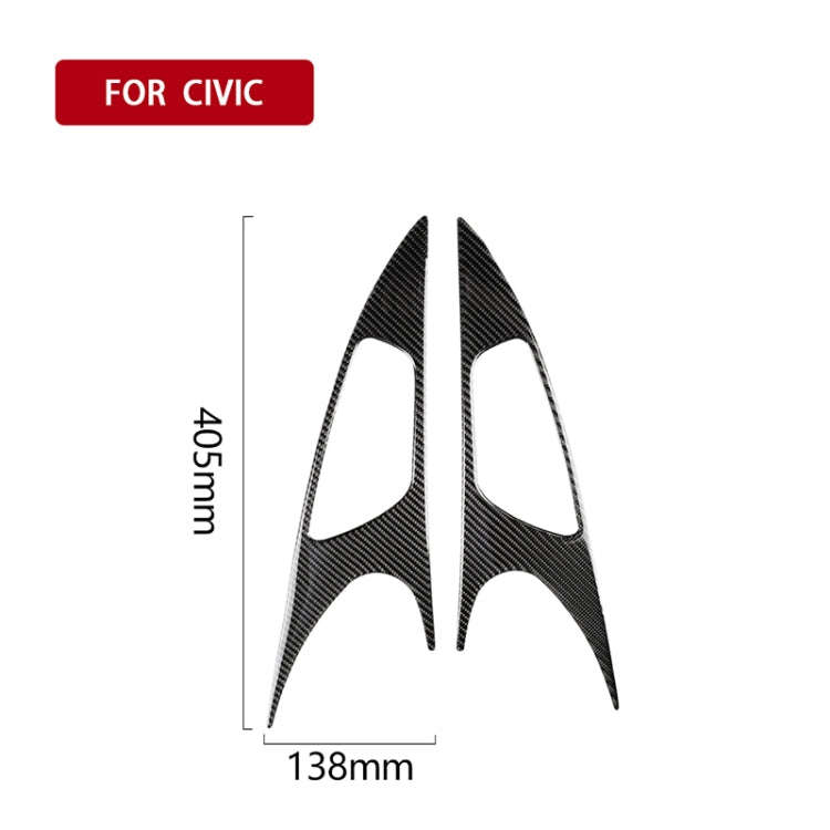 2 PCS Car Carbon Fiber Door Inner Handle Wrist Panel Decorative Sticker for Honda Tenth Generatio...
